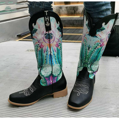 Tracy – Bunte Damenstiefel mit Blumenmuster