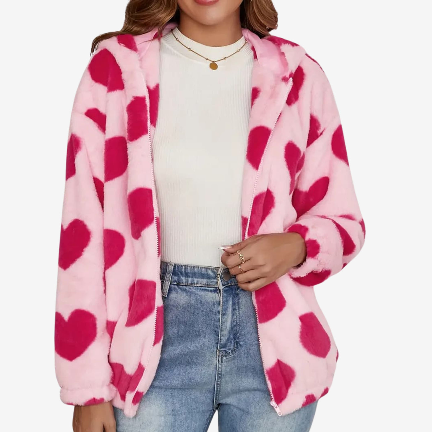 Marie | Herzförmige Warme Winter-Fleecejacke