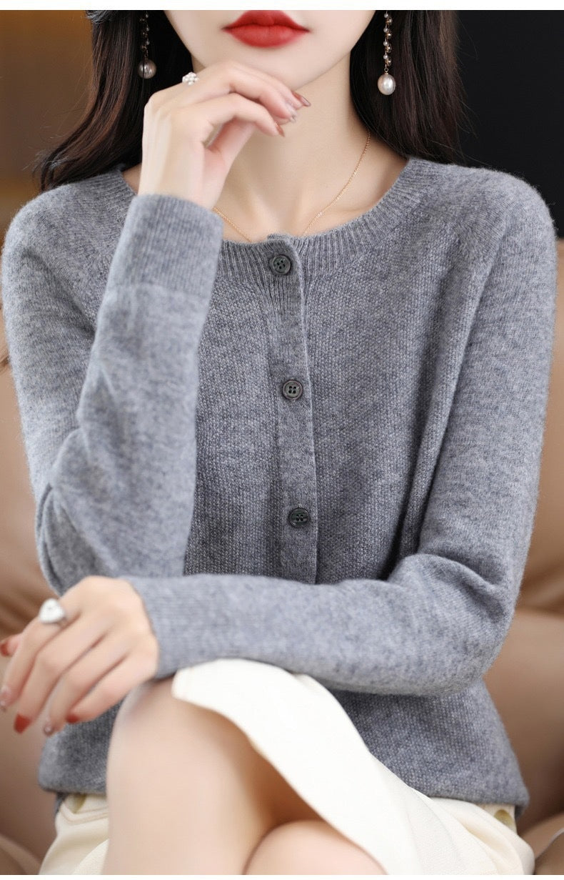 Emily – Merino Wollcardigan mit Kaschmir