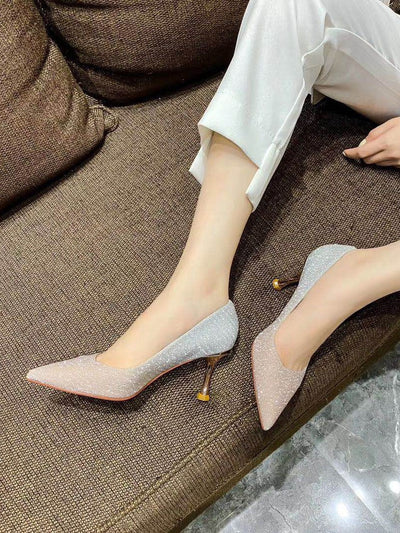 Imogen – Kristall Stilettos mit Spitzem Zeh