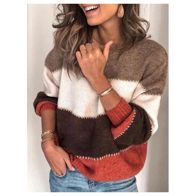 Katia Vintage-Streifen Strickpullover