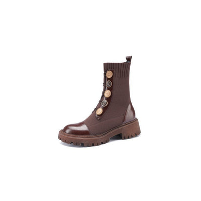 Leah – Dicksohlige Martin Stiefel für Damen in Braun