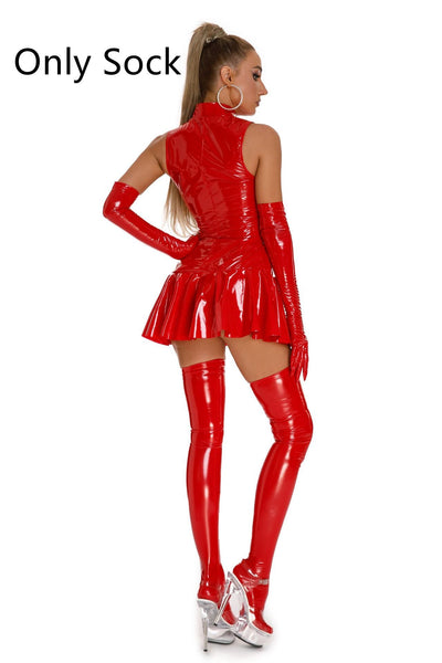 Leanne – Enges Damen-Einteilerkleid aus Spiegelstoff