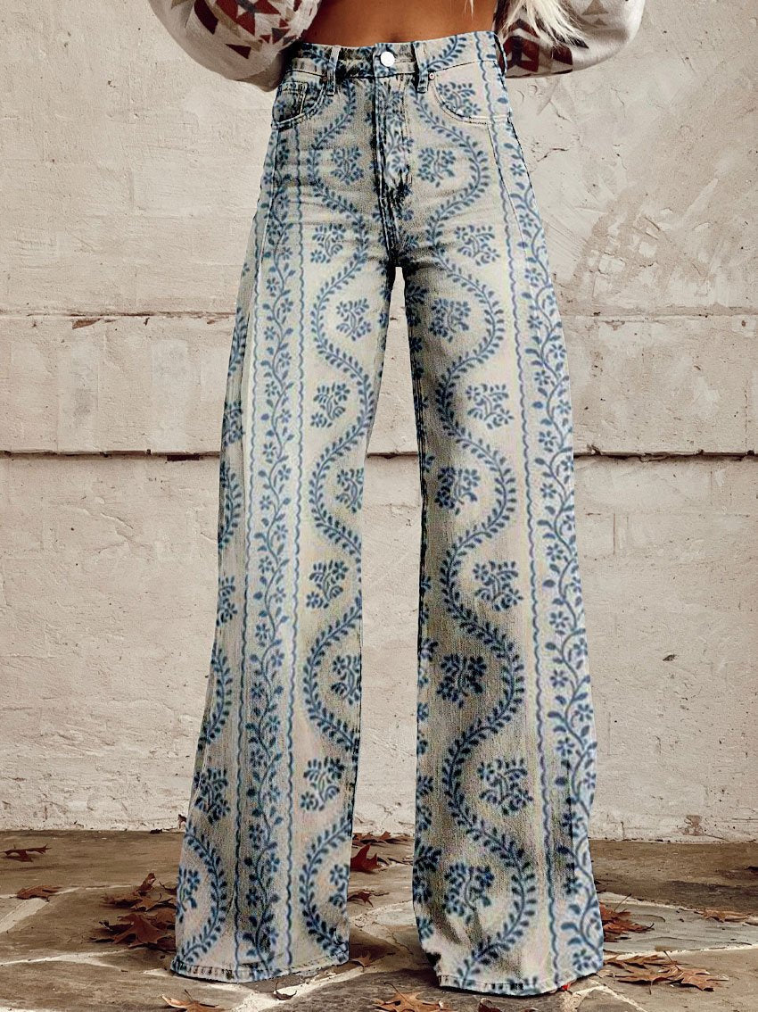 Cathleen - Weite Damenhose mit weitem Bein