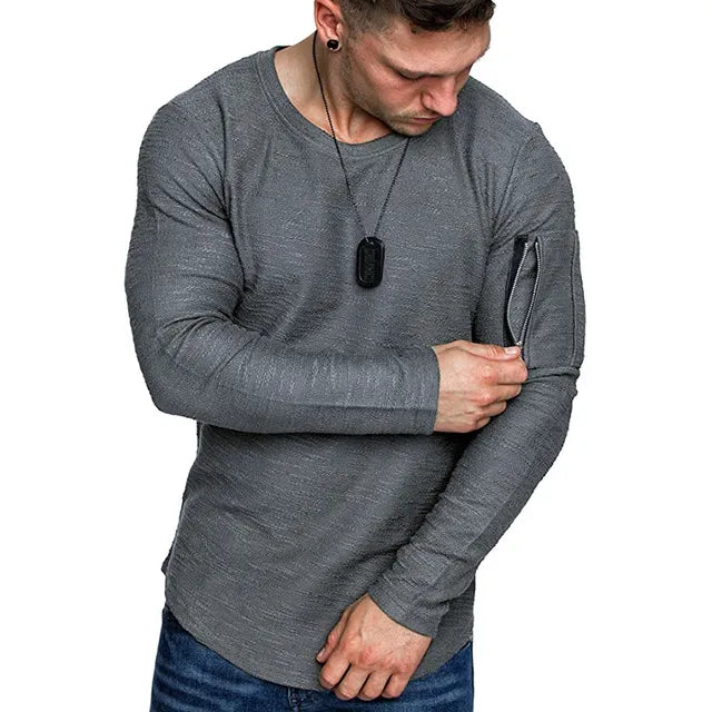 Herren T-Shirt mit Schnitt und Textur