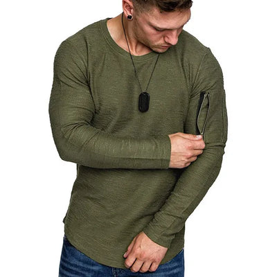 Herren T-Shirt mit Schnitt und Textur