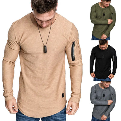 Herren T-Shirt mit Schnitt und Textur