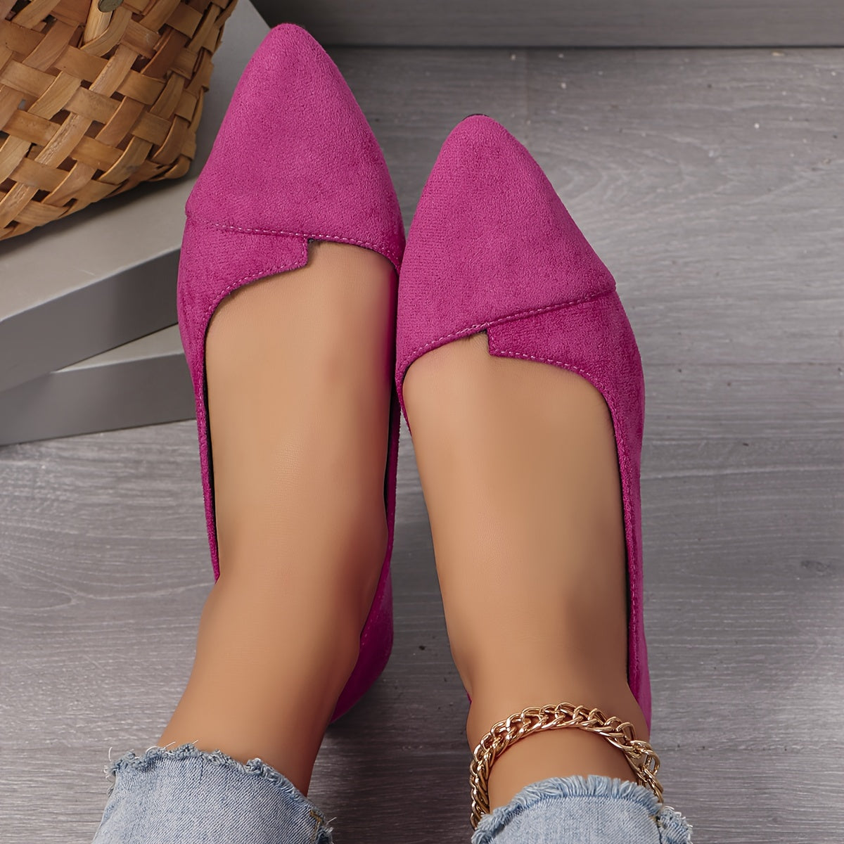 Damen Ballerinas | Elegantes Design | Komfortsohle | Weiches Kunstleder | Rutschfest