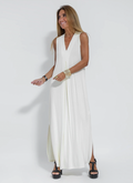 Weißes Kleid + weiße Strickjacke
