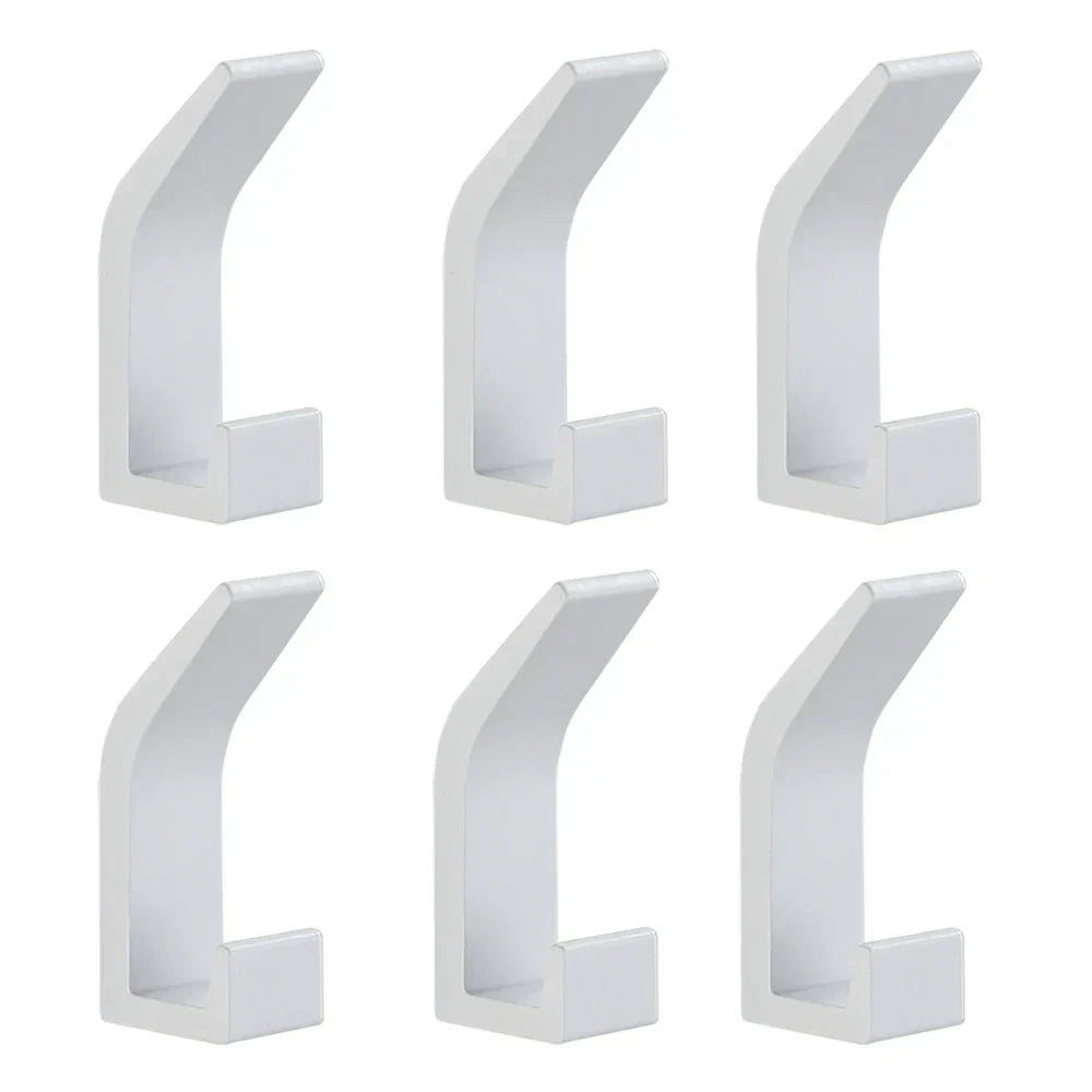 Wandhaken - Aus solidem Aluminium - Schwarz - Mit Badezimmerkleber - Für Badezimmer und Wohnzimmer - 7x3cm