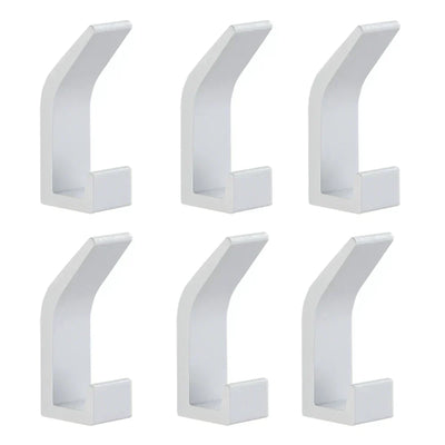 Wandhaken - Aus solidem Aluminium - Schwarz - Mit Badezimmerkleber - Für Badezimmer und Wohnzimmer - 7x3cm