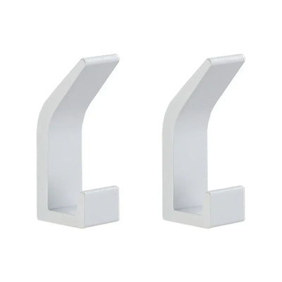 Wandhaken - Aus solidem Aluminium - Schwarz - Mit Badezimmerkleber - Für Badezimmer und Wohnzimmer - 7x3cm
