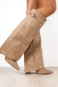 Beige – Wildleder