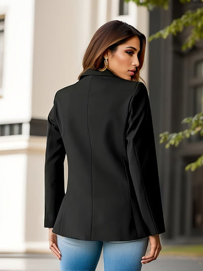 Damen Blazer Suede-Look Maßgeschneidert