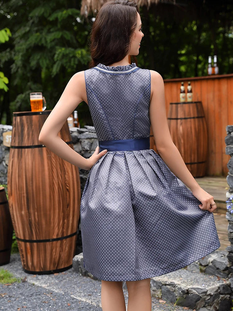 Damen Mini Kleid Trachtenstoff Festlich Modernes Design