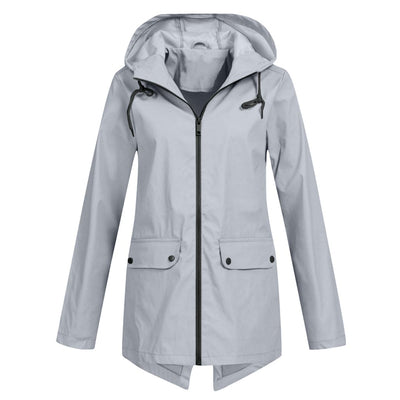 Damen Regenjacke Wasserdicht Atmungsaktiv Mit Kapuze