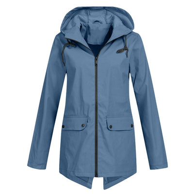 Damen Regenjacke Wasserdicht Atmungsaktiv Mit Kapuze