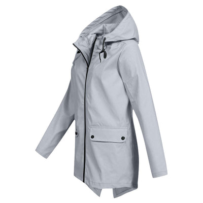 Damen Regenjacke Wasserdicht Atmungsaktiv Mit Kapuze