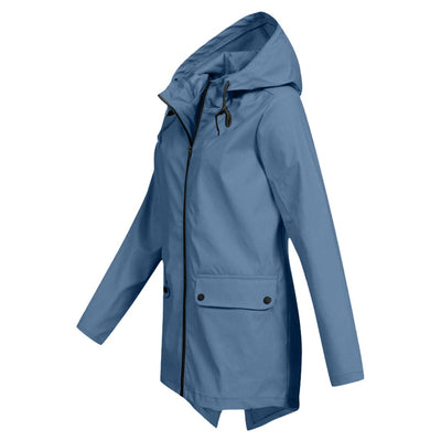 Damen Regenjacke Wasserdicht Atmungsaktiv Mit Kapuze