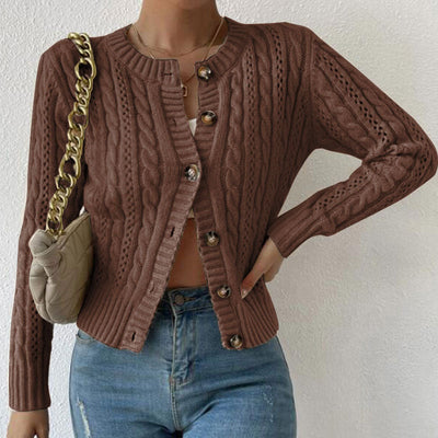 Damen Strickjacke Langarm Weiches Strickmaterial Modisch