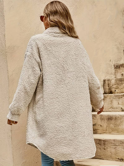 Damen Teddy-Mantel Oversized Flauschig Winter