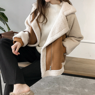 Damen Teddy-Mantel Winter Eleganter Stil Kuschelig Warm
