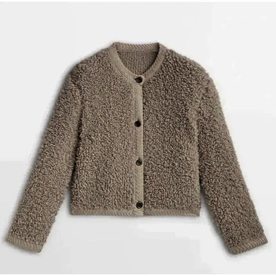 Damen Teddy-Mantel Winter Hochwertiger Stoff Elegant
