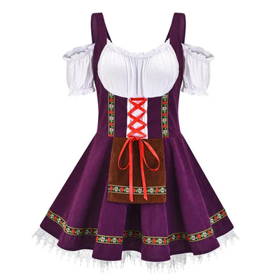Damen Trachtenkleid Mini Trachtenstoff Elegant