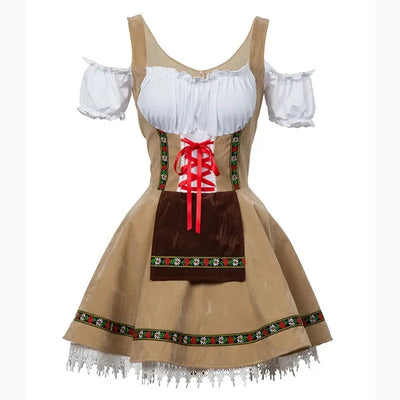 Damen Trachtenkleid Mini Trachtenstoff Elegant