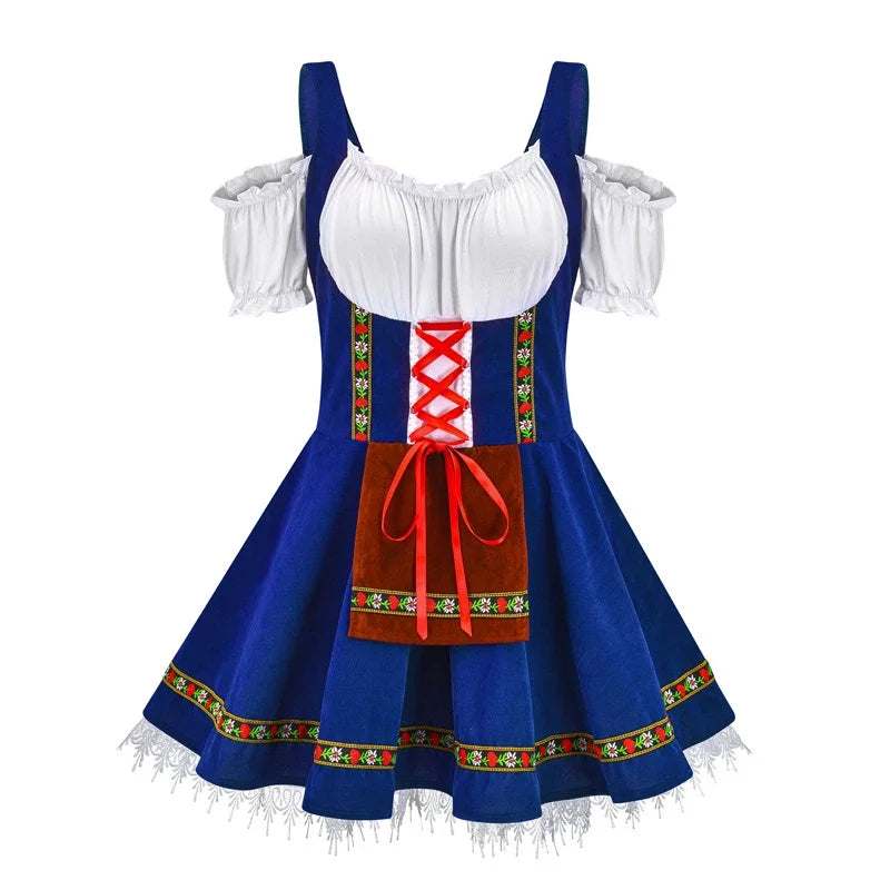 Damen Trachtenkleid Mini Trachtenstoff Elegant