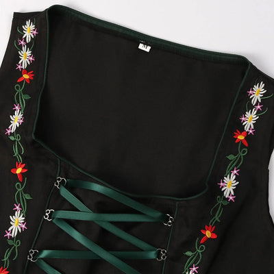Damen Trachtenkleid Trachtenstoff Traditionell für Oktoberfest