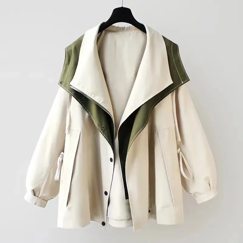 Damenjacke Wasserdicht Polyester Stilvoll für Freizeit und Outdoor-Aktivitäten