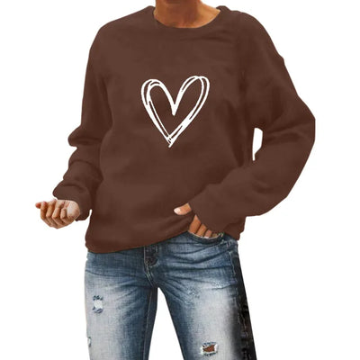 Hartjespatroon Hoodie Met Lange Mouwen