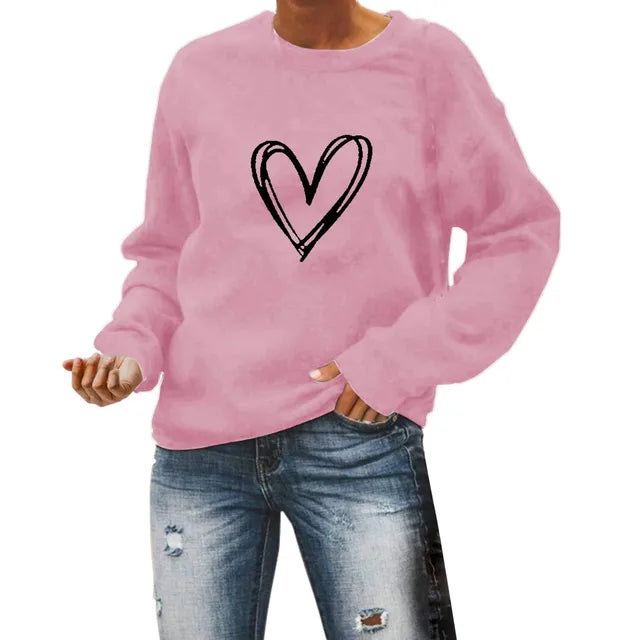 Hartjespatroon Hoodie Met Lange Mouwen