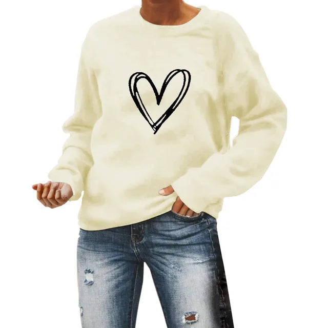 Hartjespatroon Hoodie Met Lange Mouwen