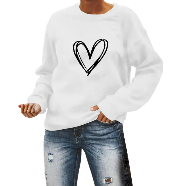 Hartjespatroon Hoodie Met Lange Mouwen