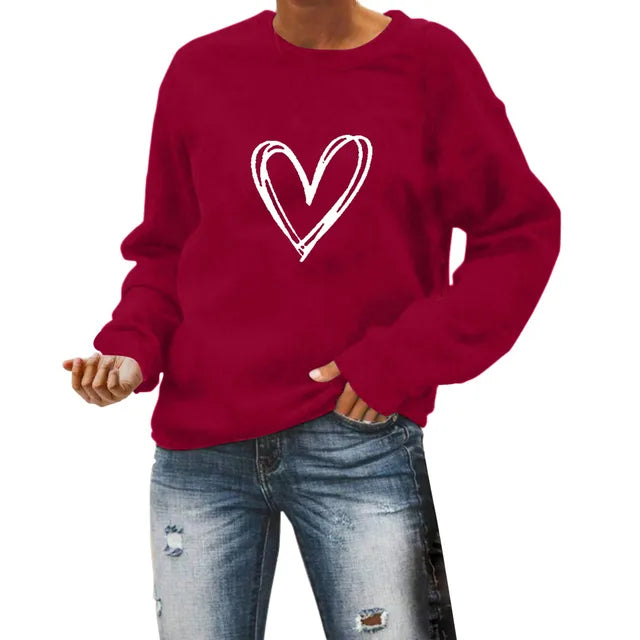 Hartjespatroon Hoodie Met Lange Mouwen