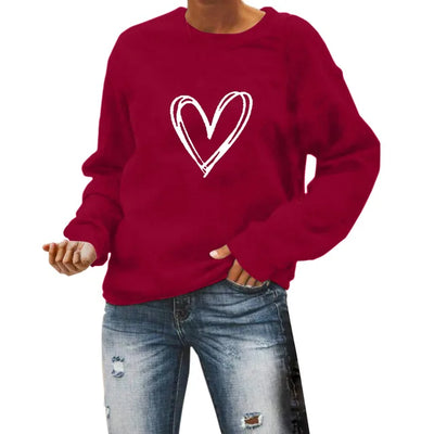 Hartjespatroon Hoodie Met Lange Mouwen