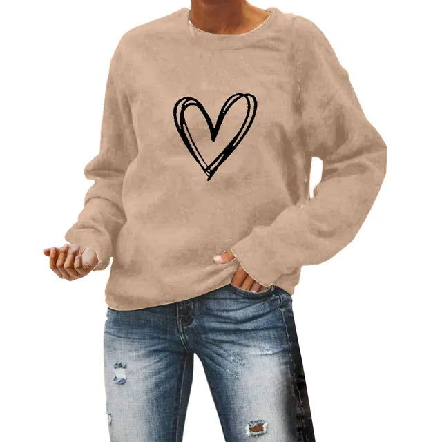 Hartjespatroon Hoodie Met Lange Mouwen