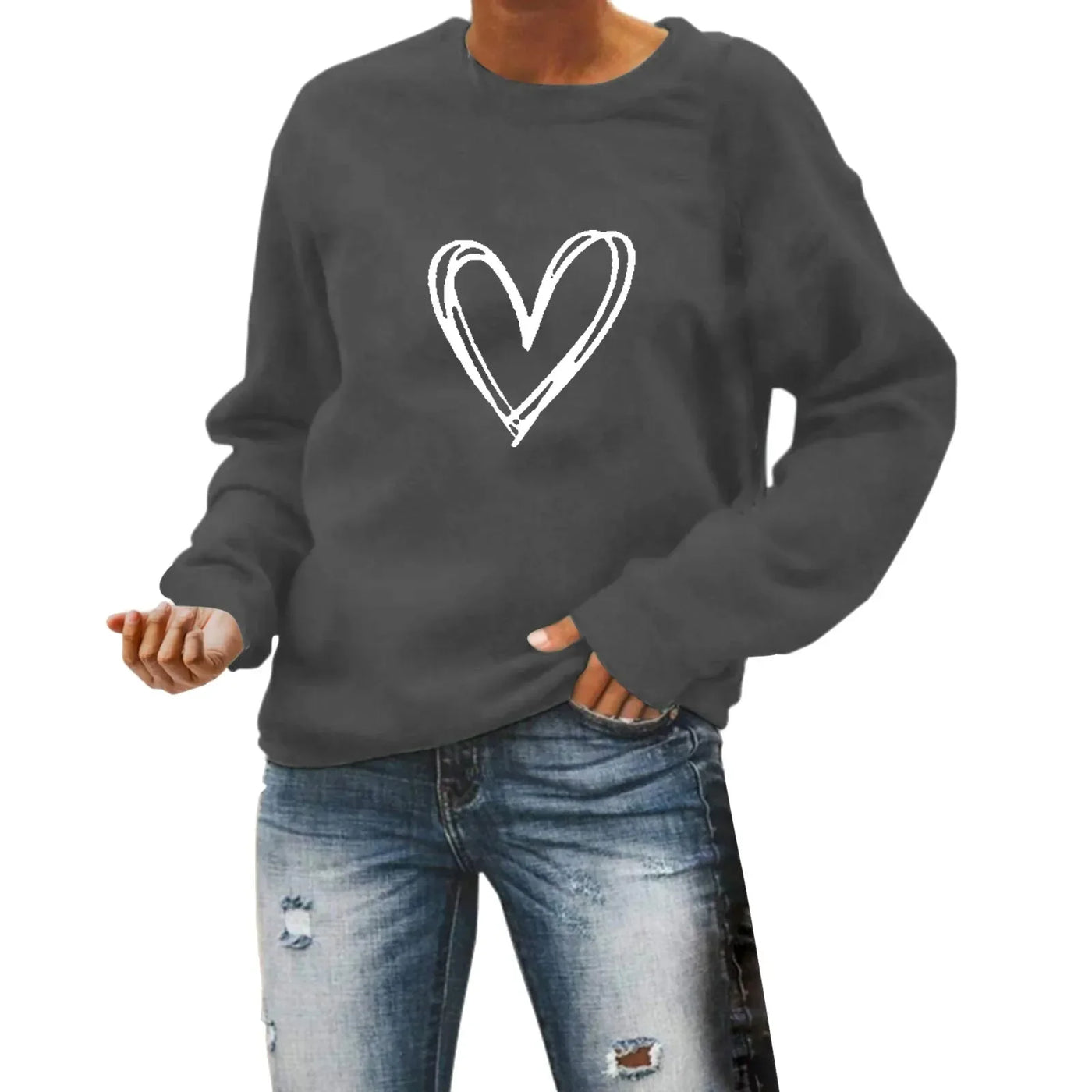 Hartjespatroon Hoodie Met Lange Mouwen