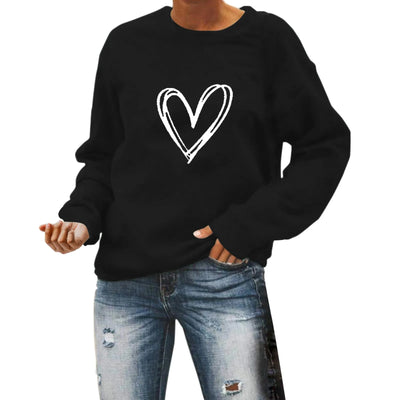 Hartjespatroon Hoodie Met Lange Mouwen