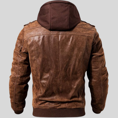 FLAVOR HOLLYWOOD™ | LEDERJACKE MIT ABNEHMBAREM KAPUZE