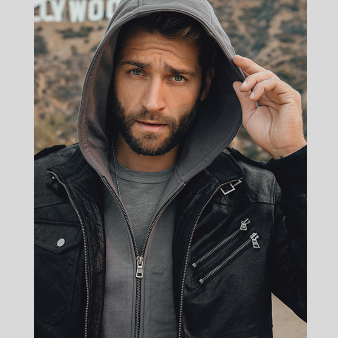 FLAVOR HOLLYWOOD™ | LEDERJACKE MIT ABNEHMBAREM KAPUZE