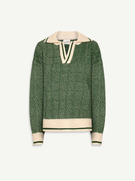 EMILIA™ | DER GRÜNE V-AUSSCHNITT-PULLOVER
