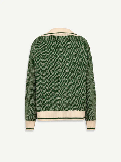 EMILIA™ | DER GRÜNE V-AUSSCHNITT-PULLOVER