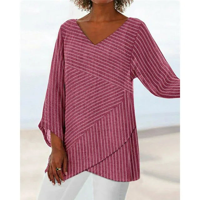 Gestreiftes Langarmshirt für Frauen