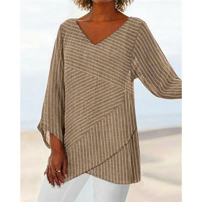 Gestreiftes Langarmshirt für Frauen