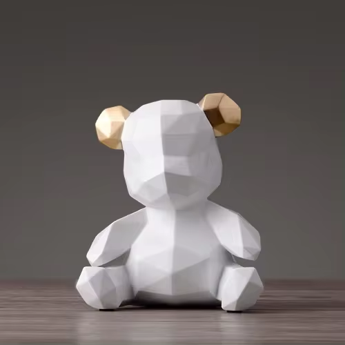 Geometrische Bärenfigur