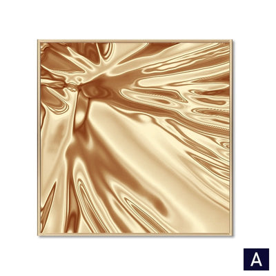Abstrakte Nordische Goldene Leinwand