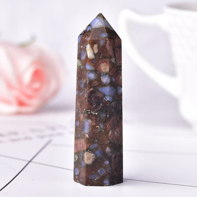 Kristall Miniatur Obelisk Dekor